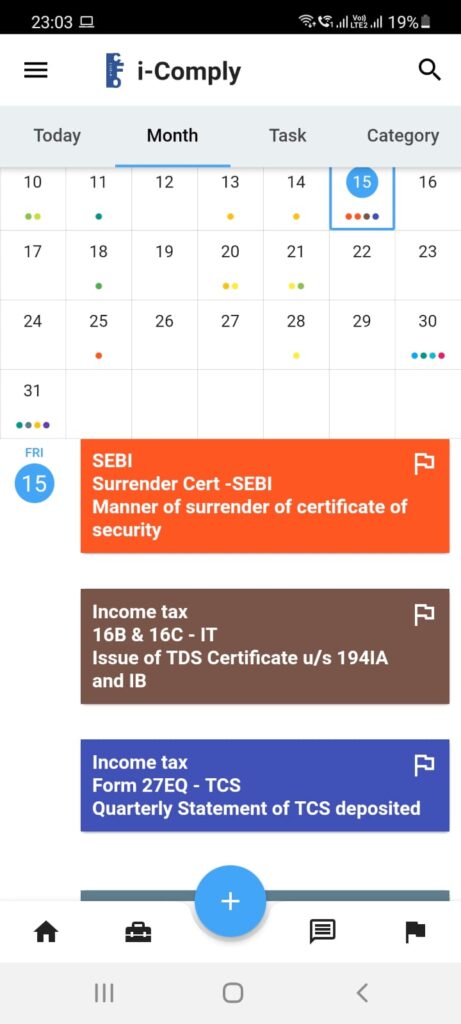 i-comply — compliance calendar with statutory due dates
