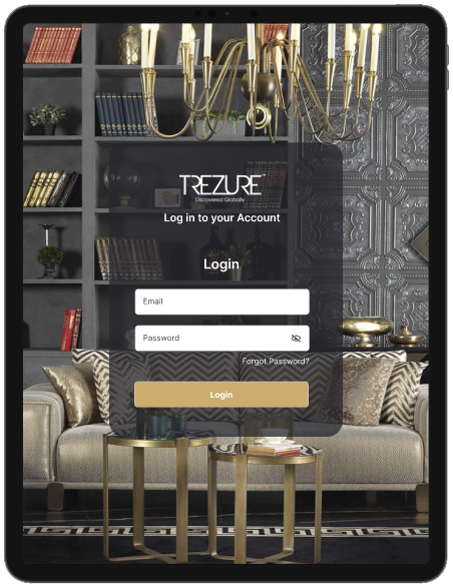 Treazure — product listing and enquiry screen