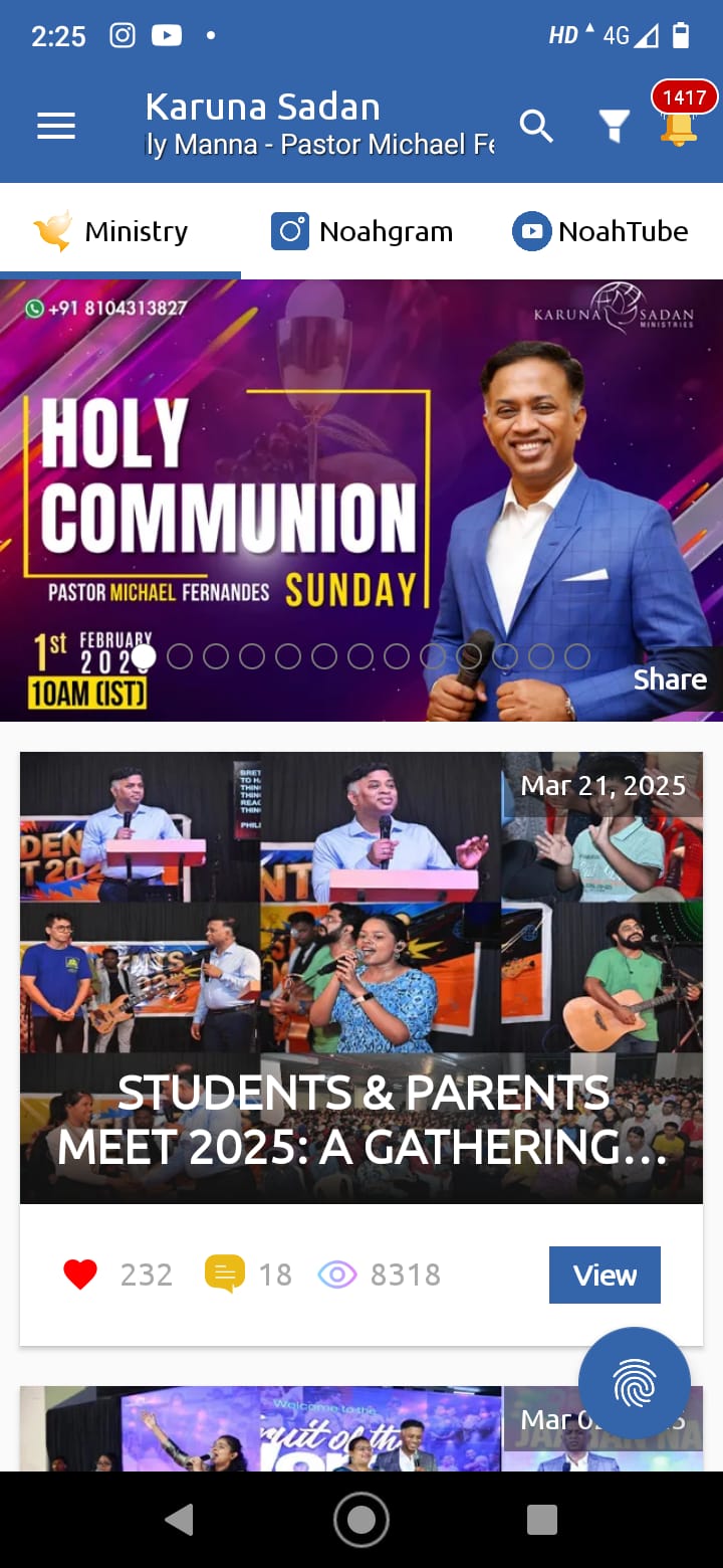 Noah Church Member — community home screen
